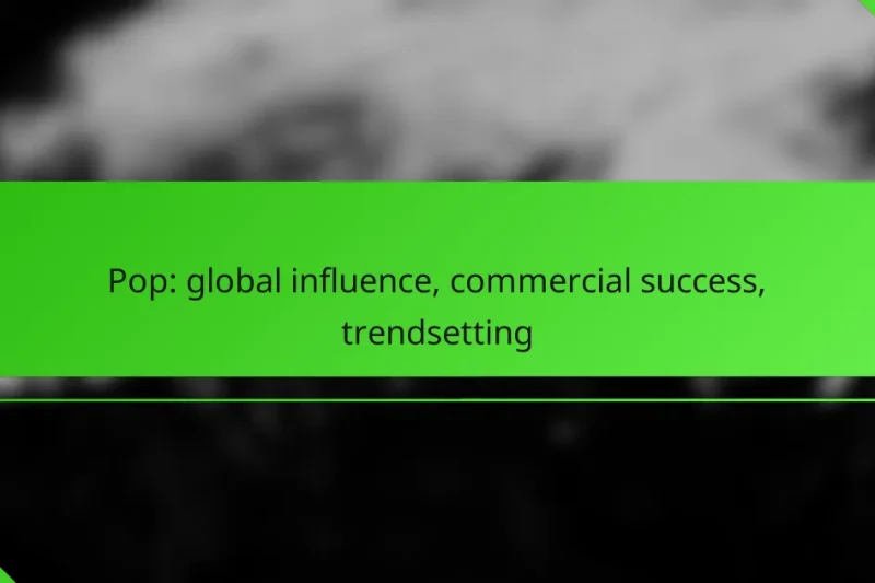 Pop: global influence, commercial success, trendsetting